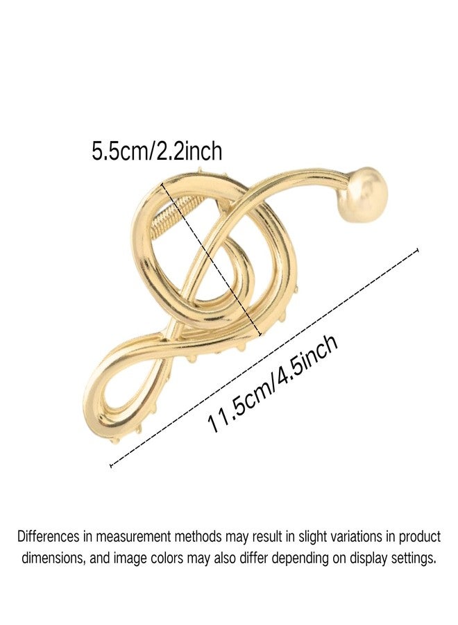 Jacnkb Music Note Hair Clips Large Metal Hair Claw Clip with Pearl Gold Musical Score Hair Claws Strong Hold Nonslip Hair Jaw Clip for Thin Thick Hair Stylish Hair Accessories for Women Girls - Image 5